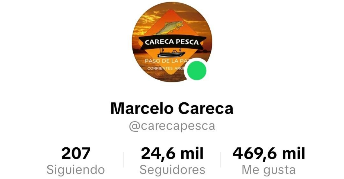 Careca Pesca (TikTok) después — 24.600 seguidores