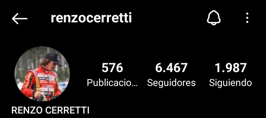 Renzo Cerretti antes — 6.467 seguidores