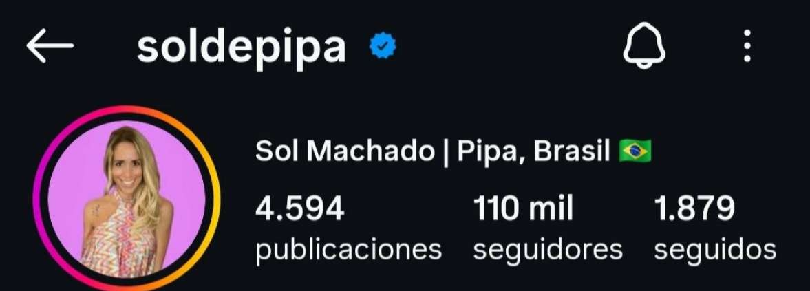 Sol Machado después — 140.000 seguidores
